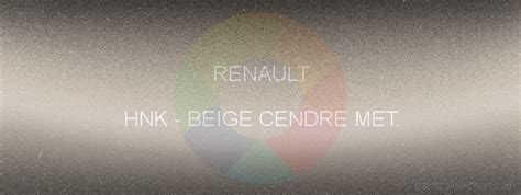 HNK Beige Cendre Met. for Renault bodywork.